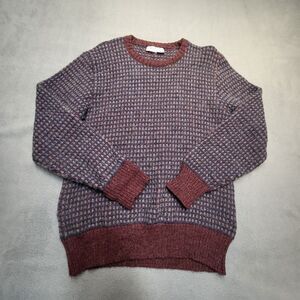 Maglificio Florence Wool Sweater Mens L Red Multicolor Made In Italy